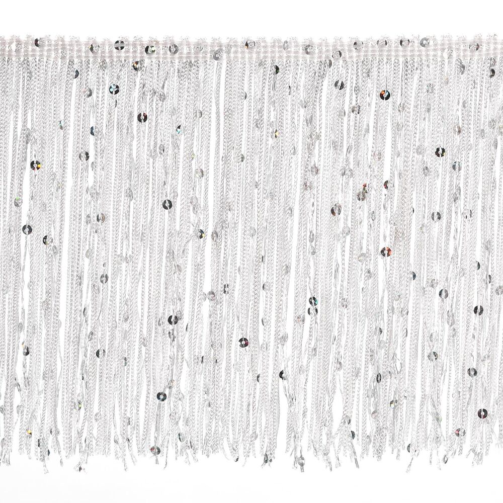 5.5 Yards of 15cm/6" Sequin Fringe Trim Sparkling DIY Fringe Tassel Trim DIY